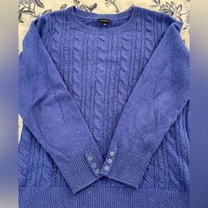 Talbots Indigo Cable Knit Sweater